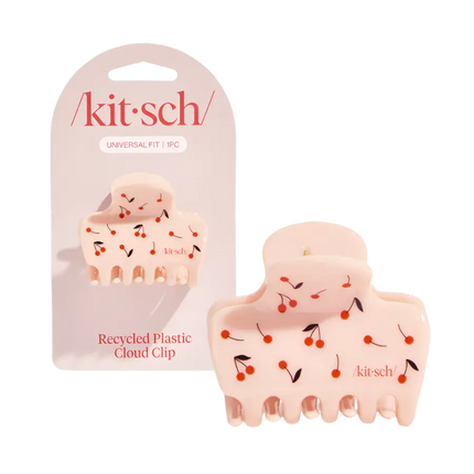 Kitsch Recycled Plastic Medium Cloud Clip Cherry Print