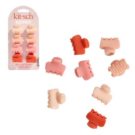 Kitsch Recycled Plastic Mini Cloud Clips 8pc Set Assorted Cherry Blossom