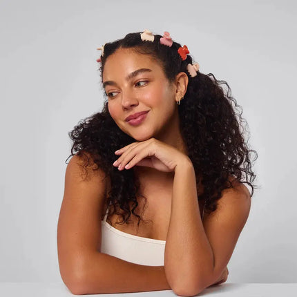 Kitsch Recycled Plastic Mini Cloud Clips 8pc Set Assorted Cherry Blossom