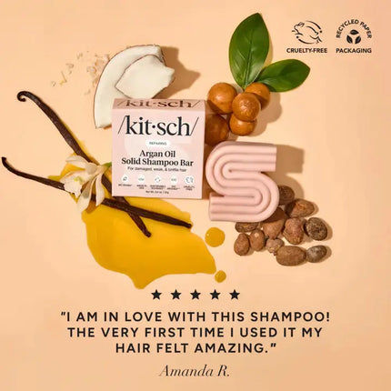 Kitsch Repairing Argan Oil Shampoo & Conditioner Bar Set