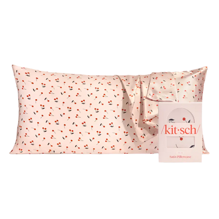 Kitsch Satin Pillowcase King Cherry Print