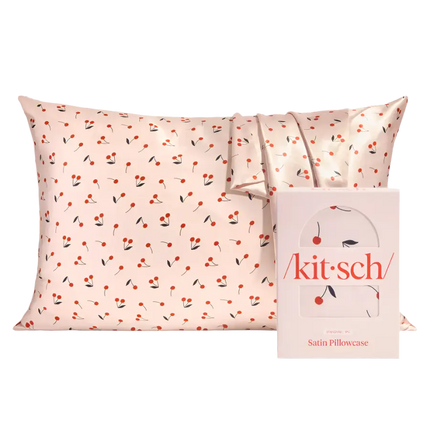Kitsch Satin Pillowcase Standard Cherry Print