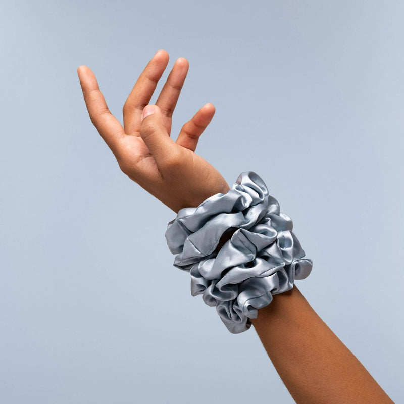 Kitsch Satin Sleep Scrunchies 5pc Set Haze Blue 6