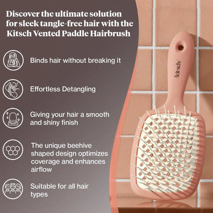 Kitsch Vented Paddle Brush Terracotta