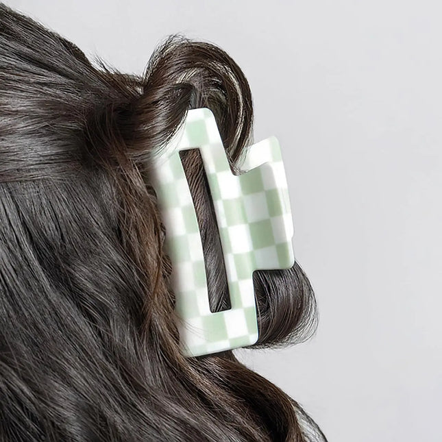 Kitsch x Divi Recycled Plastic Checkered Claw Clip
