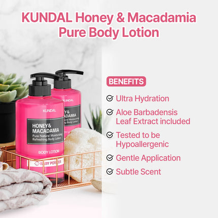 Kundal Honey & Macadamia Pure Body Lotion Baby Powder