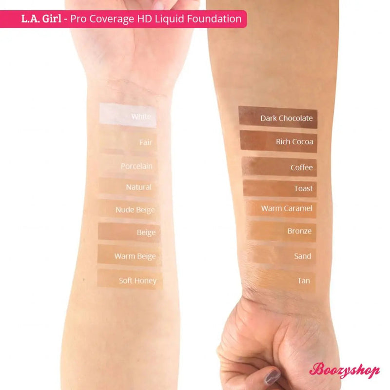 LA Girl HD Liquid Foundation GLM648 Soft Honey, hydraterende foundation met medium tot volle dekking, foto 2 van 3