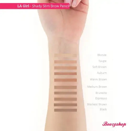 LA Girl Shady Slim Brow Pencil Soft Brown, wenkbrauwpotlood met spoolie