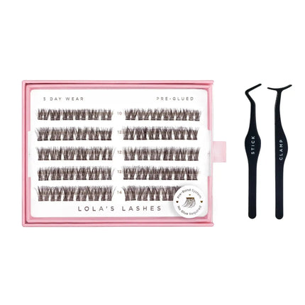 Lola's Lashes Dark Cocoa Pre Glued Lashes Set