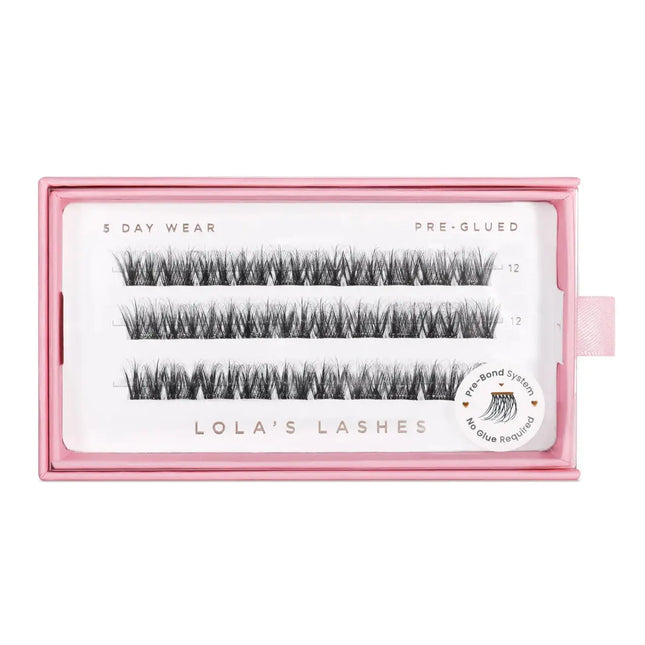 Lola's Lashes Soft Definition Single Length Pre-glued Lashes 12 mm Medium