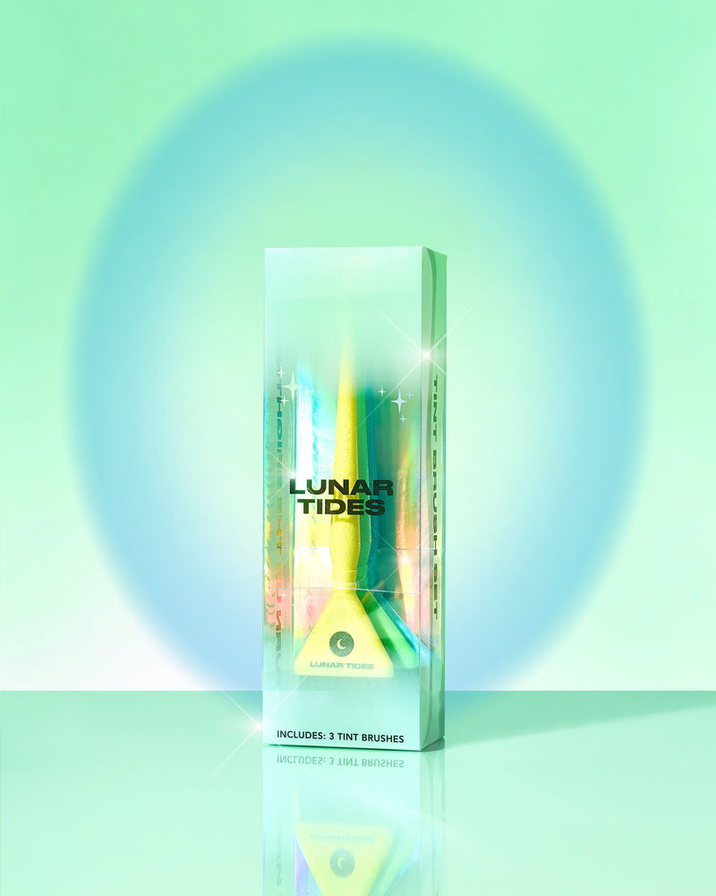 Lunar Tides Aura Hair Tint Brush Set Aqua, 3-delige kwastenset voor haarverf, foto 4 van 4