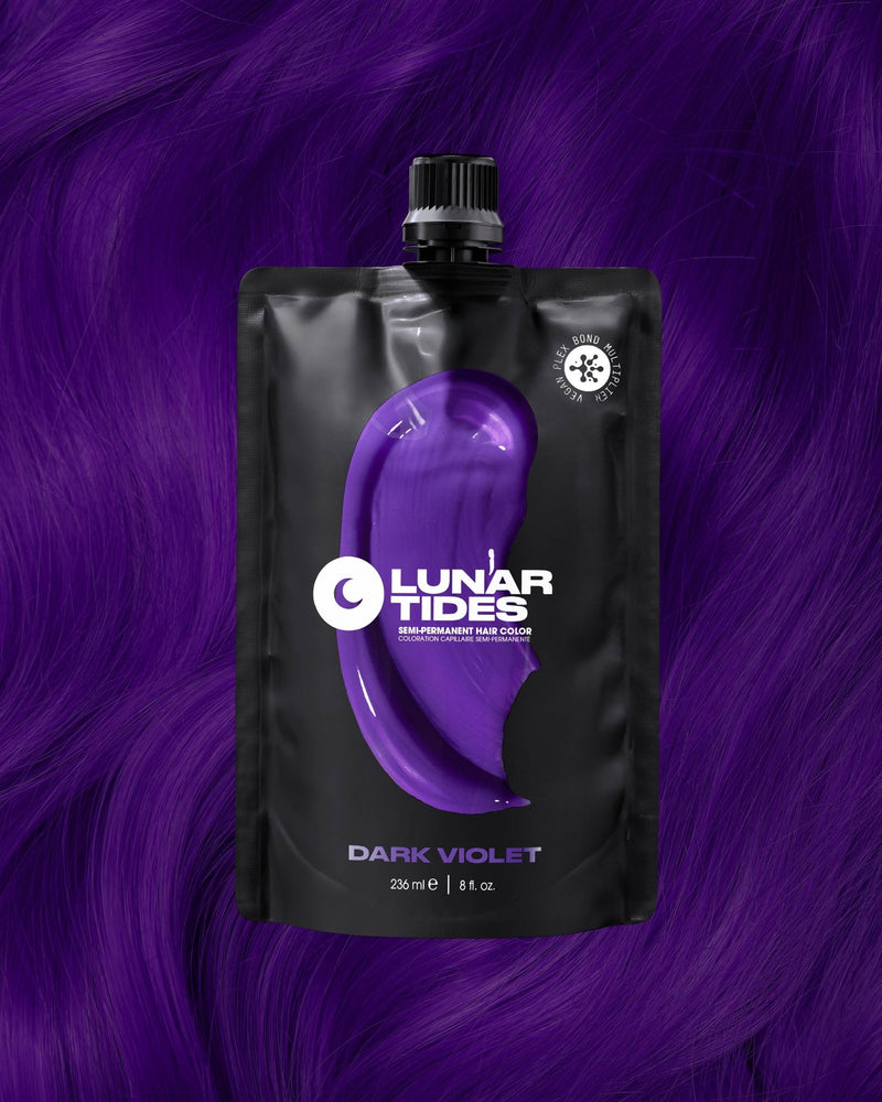 Lunar Tides Semi Permanent Hair Color Dark Violet, semi-permanente haarverf donkerpaars, foto 8 van 9
