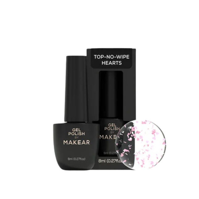 Makear No Wipe Top Coat Hearts
