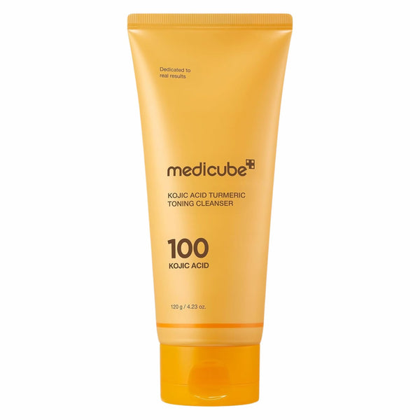 Medicube Kojic Acid Turmeric Toning Cleanser, gezichtsreiniger die hyperpigmentatie en donkere vlekken vermindert
