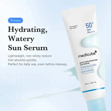 Medicube Zero Pore Hydrating Sun Serum SPF50+ PA++++