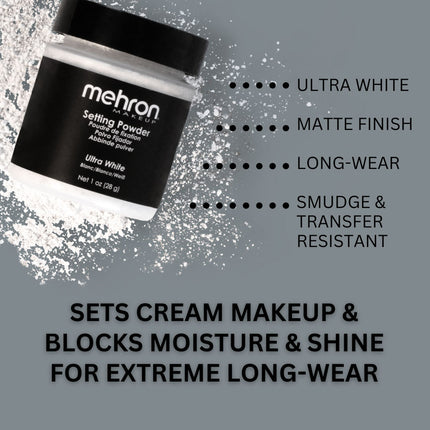 Mehron Makeup Setting Powder Ultra White 28 gr.