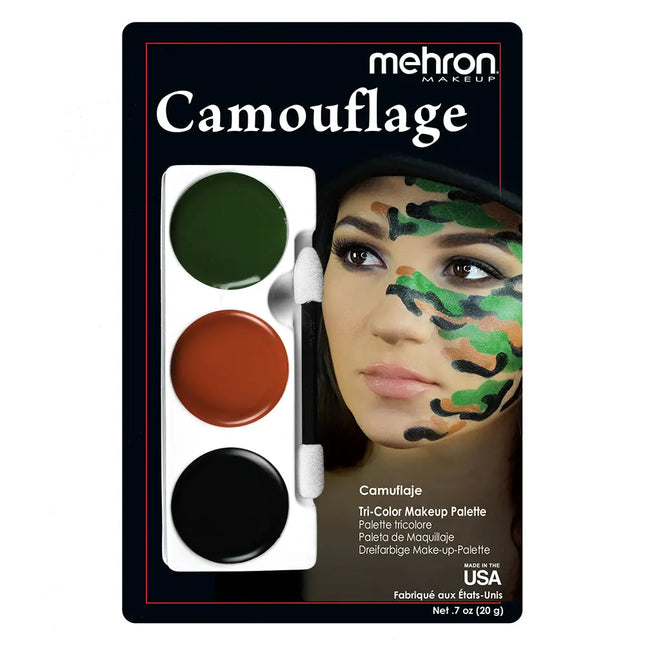Mehron Makeup Tri-Color Makeup Palette Camouflage