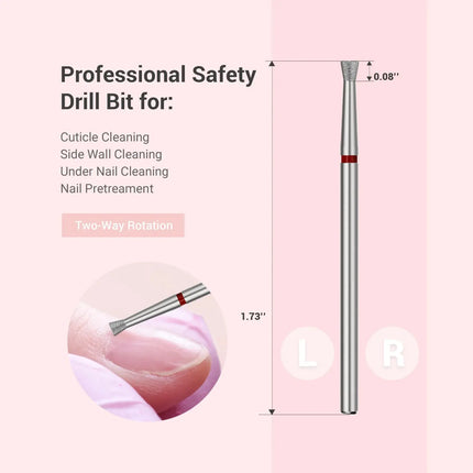 MelodySusie Inverted Tapered Cuticle Clean Nail Drill Bit 6,7mm