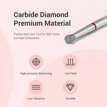 MelodySusie Inverted Tapered Cuticle Clean Nail Drill Bit 6,7mm