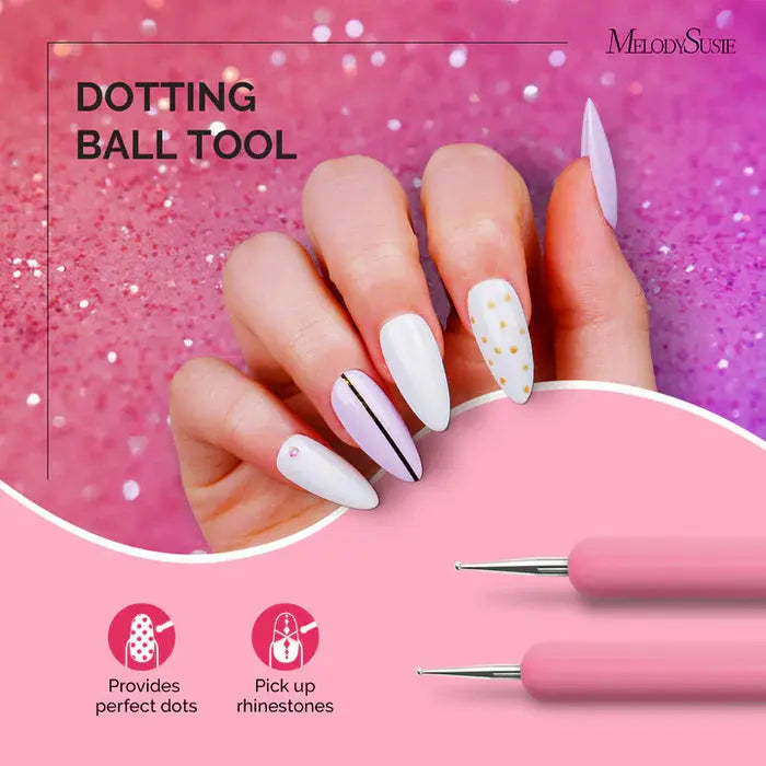 MelodySusie Nail Art Brushes Set Pink 6Pcs