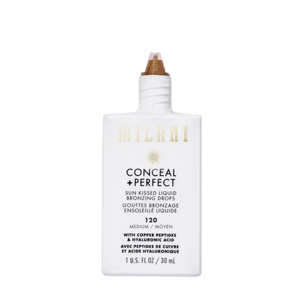 Milani Conceal + Perfect Sun Kissed Liquid Bronzing Drops 120 Medium
