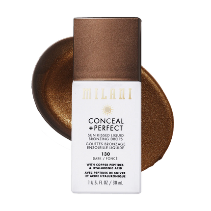 Milani Conceal + Perfect Sun Kissed Liquid Bronzing Drops 130 Dark