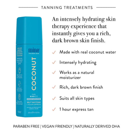 MineTan Coconut Water Self Tan Foam