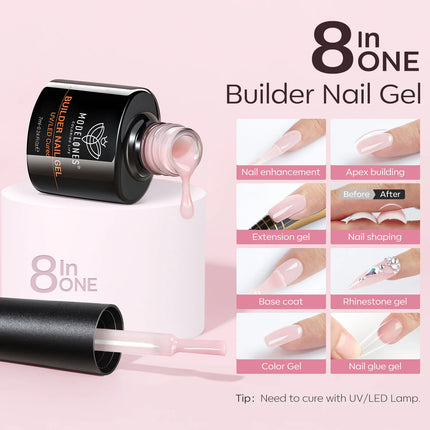 Modelones Builder Nail Gel Set Nude Pink