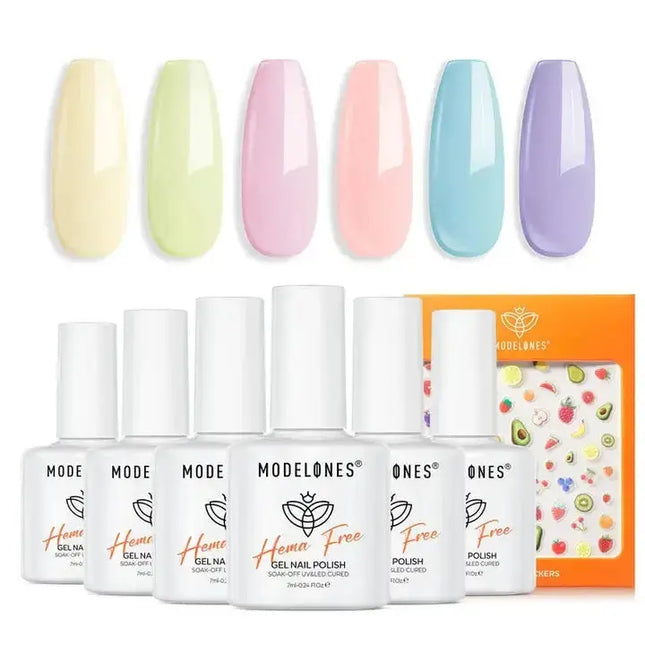 Modelones Gel Nail Polish Set Easter Picnic