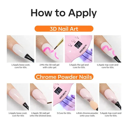 Modelones Sculpting 3D Nail Gel & Dual-ended Brush