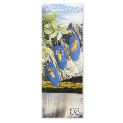 Modena Nails Nail Art Gold Glam Stickers 17