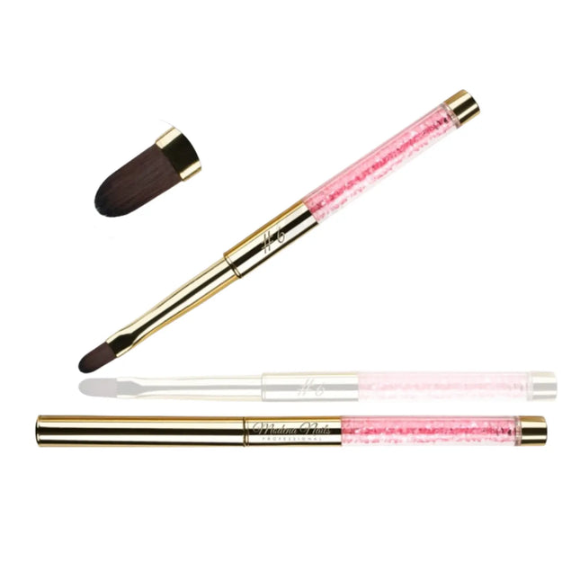 Modena Nails Oval Gold Brush With Crystals #6