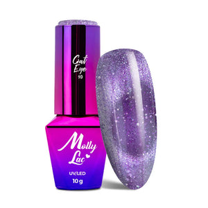 MollyLac Hybrid Gel Polish Cat Eye Foxy Eyes Purple Light