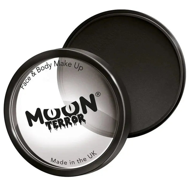 Moon Creations Moon Terror Halloween Pro Face Paint Cake Pots Midnight Black
