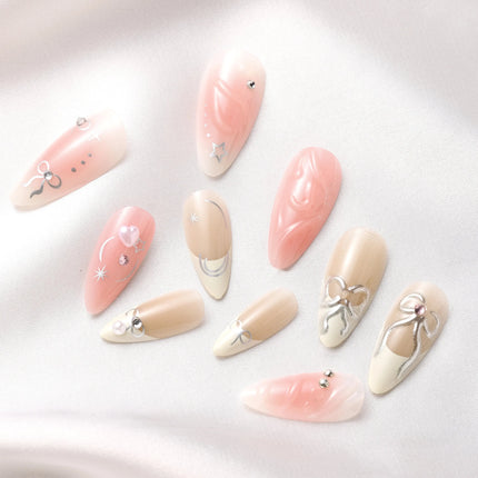 Never Have I Ever Press-On Nails Ballerina Slipper