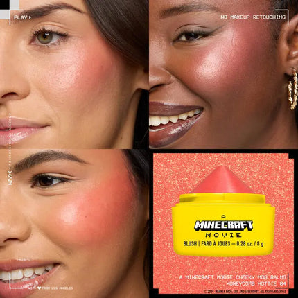 NYX Professional Makeup A Minecraft Movie Cheeky Mob Balms Blush Honeycomb Hottie