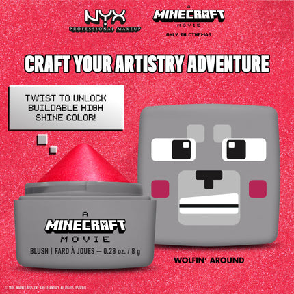 NYX Professional Makeup A Minecraft Movie Cheeky Mob Balms Blush Wolfin' Around
