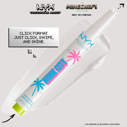 NYX Professional Makeup A Minecraft Movie Fat Oil Slick Click Lipbalm Hunk City