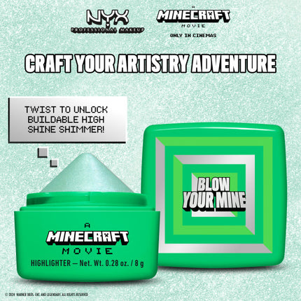 NYX Professional Makeup A Minecraft Movie Rare Highlight Balm Blow Your Mine