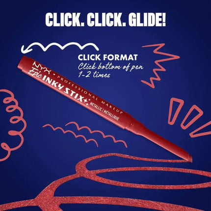 NYX Professional Makeup Epic Inky Stix Eyeliner Robotic Red