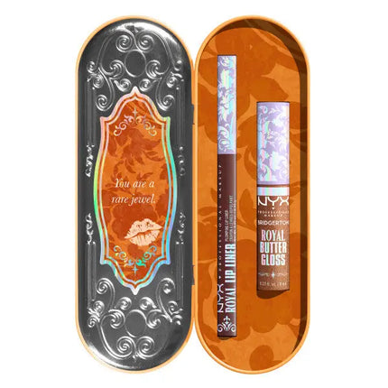 NYX Professional Makeup x Bridgerton Royal Treasures Duo Lipkit 06 Caramel Courtship + Toffee Temptation