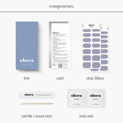 Ohora Semi Cured Gel Nail Strips N Cream Cloud