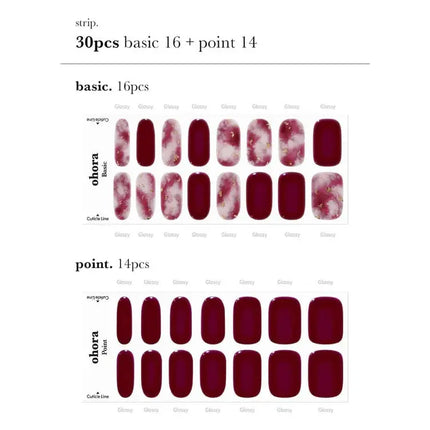 Ohora Semi Cured Gel Nail Strips N Mulberry