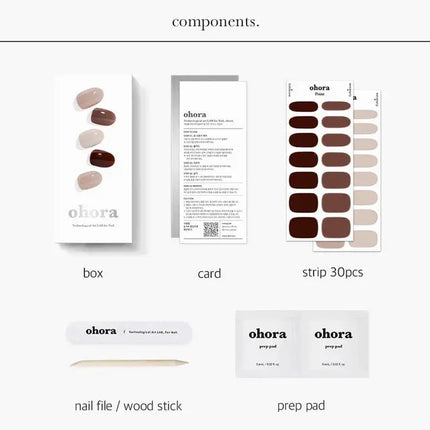 Ohora Semi Cured Gel Nail Strips N Roasting