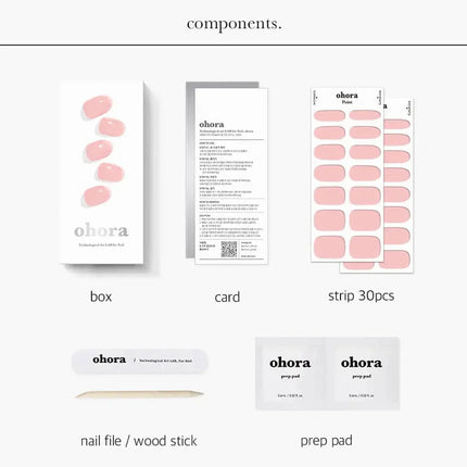 Ohora Semi Cured Gel Nail Strips N Tint Baby