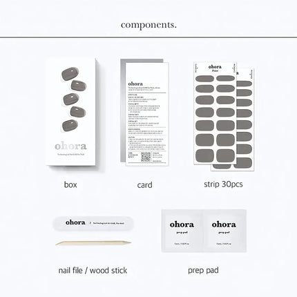 Ohora Semi Cured Gel Nail Strips N Tint Black