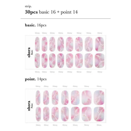 Ohora Semi Cured Gel Nail Strips N Unicorn Dream