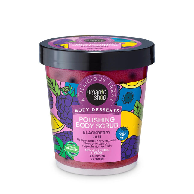 Organic Shop Body Desserts Polishing Body Scrub Blackberry Jam