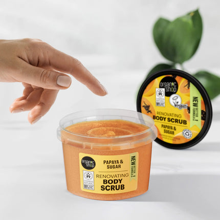 Organic Shop Renovating Body Scrub Papaya
