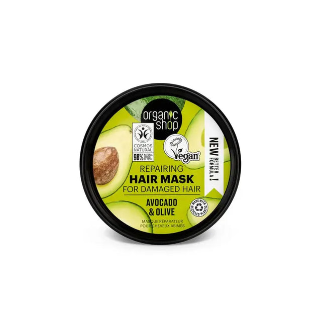 Organic Shop Repairing Hair Mask for Damaged Hair Avocado and Olive